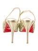 Christian Louboutin Glitter Glitter Accents Slingback Pumps