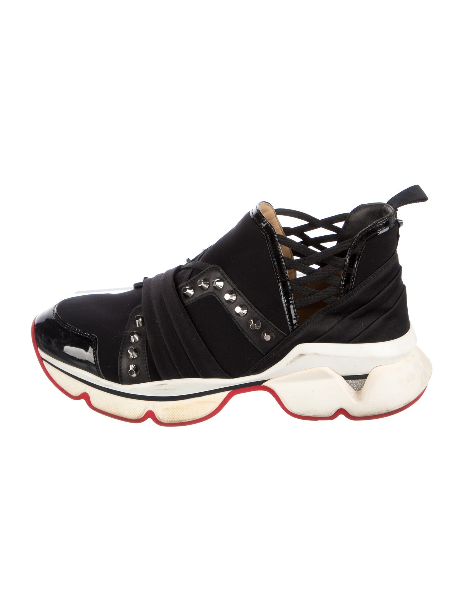 Christian Louboutin Spike Accents Neoprene Chunky Sneakers