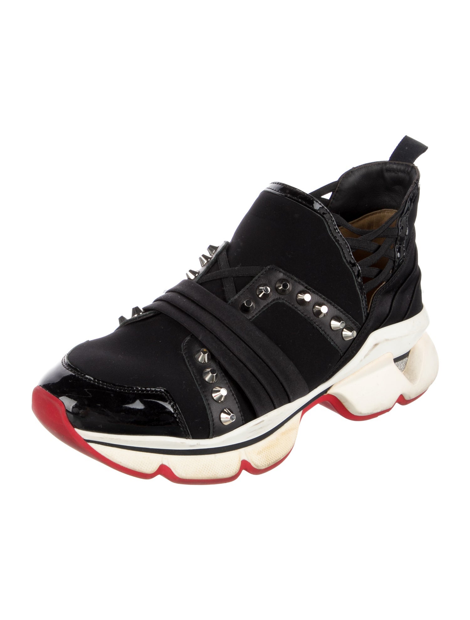 Christian Louboutin Spike Accents Neoprene Chunky Sneakers