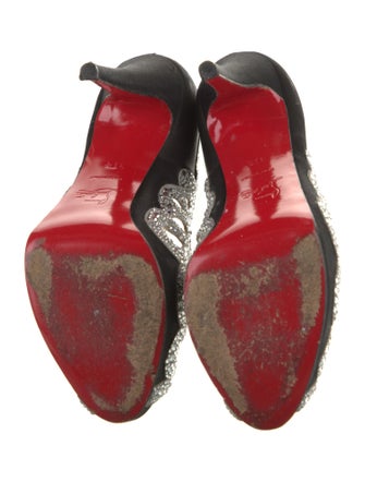 Christian Louboutin Satin Colorblock Pattern Pumps