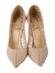 Christian Louboutin Lace Pattern Pleated Accents Pumps