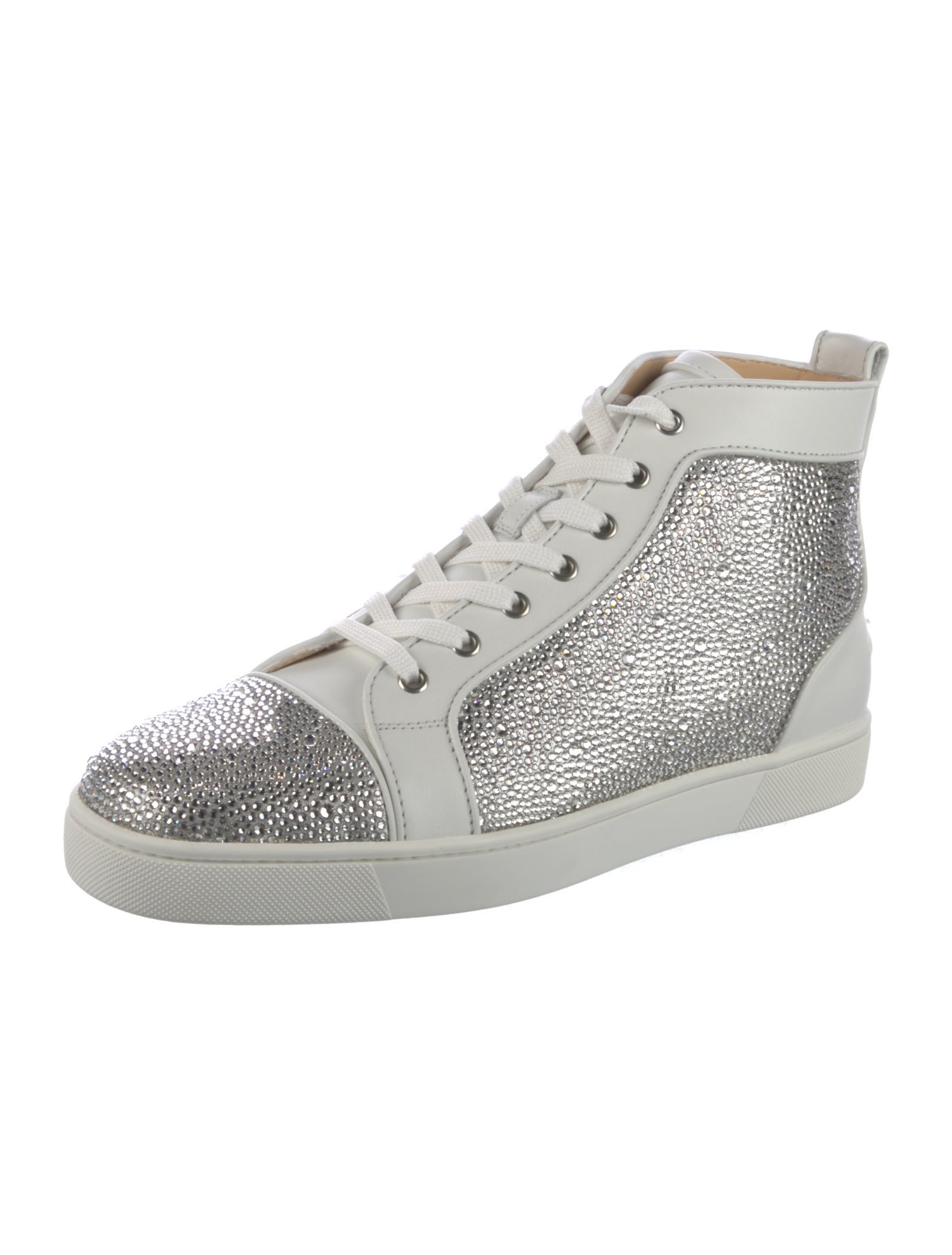 Christian Louboutin Spike Accents Leather Sneakers