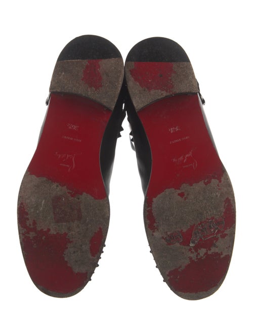 Christian Louboutin Spike Accents Leather Riding Boots