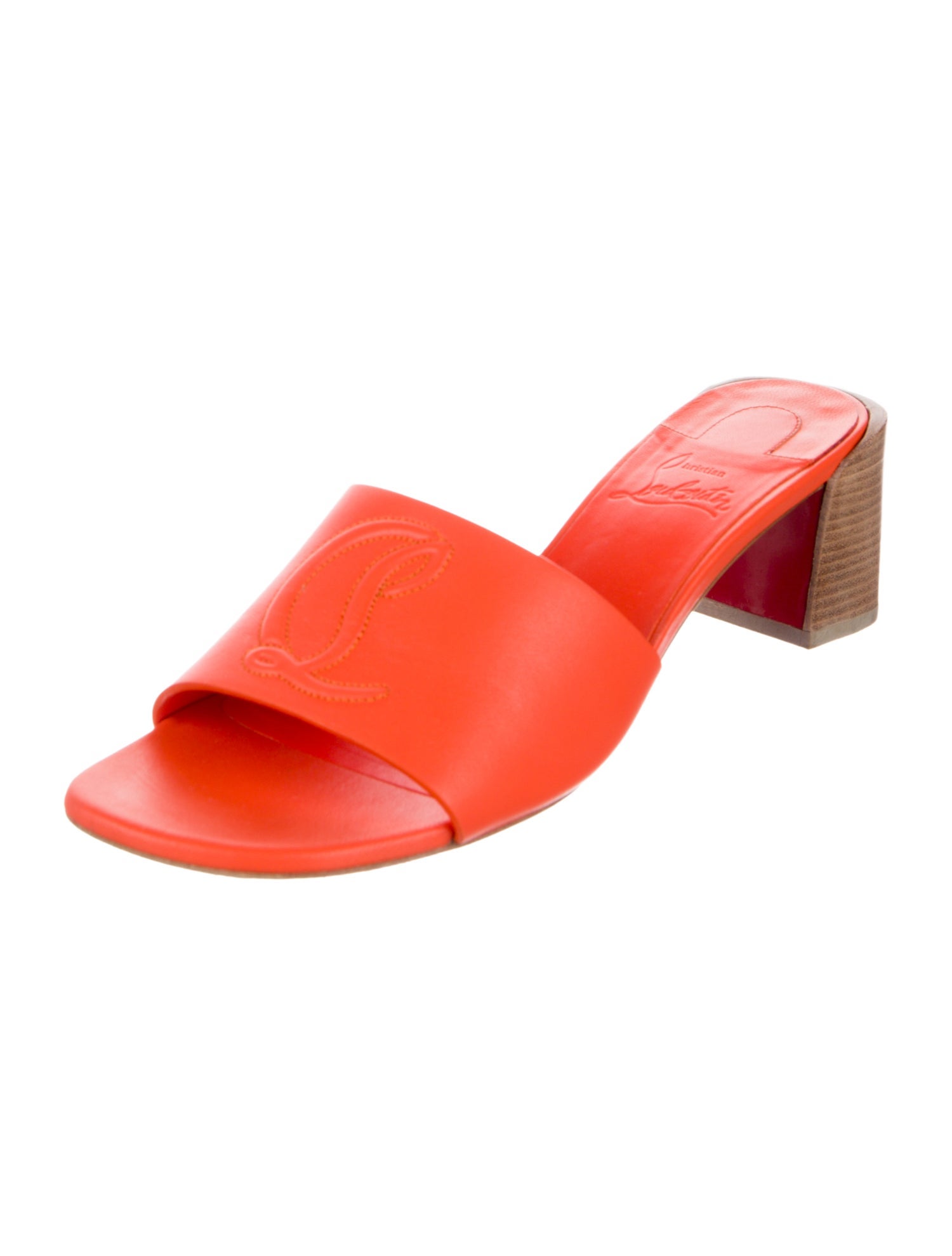 Christian Louboutin Leather Slides