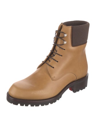 Christian Louboutin Leather Lace-Up Boots