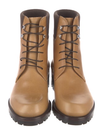 Christian Louboutin Leather Lace-Up Boots