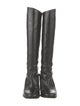 Christian Louboutin Chain-Link Accent Leather Riding Boots