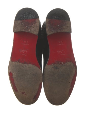 Christian Louboutin Chain-Link Accent Leather Riding Boots