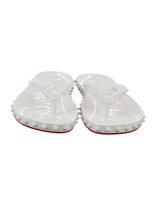 Christian Louboutin Rubber Studded Accents Flip Flops