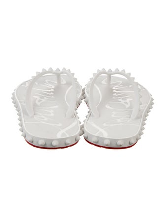 Christian Louboutin Rubber Studded Accents Flip Flops