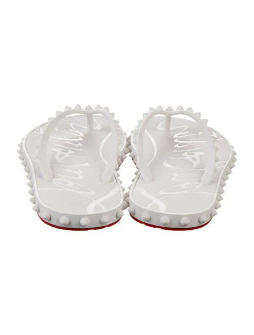 Christian Louboutin Rubber Studded Accents Flip Flops
