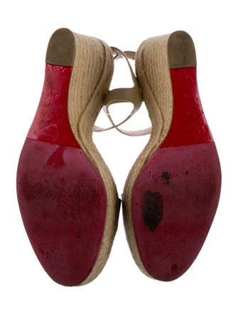 Christian Louboutin Patent Leather Animal Print Espadrilles