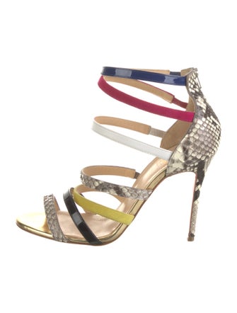 Christian Louboutin Snakeskin Animal Print Sandals