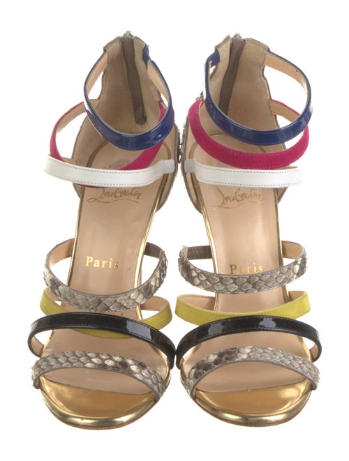 Christian Louboutin Snakeskin Animal Print Sandals