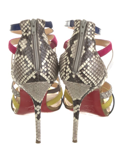 Christian Louboutin Snakeskin Animal Print Sandals