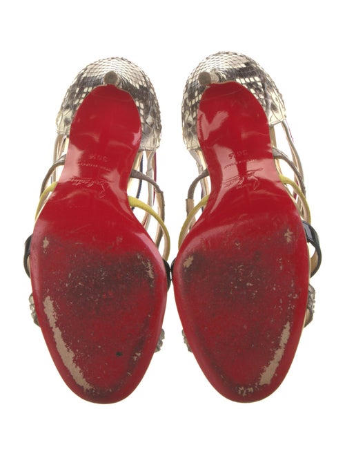 Christian Louboutin Snakeskin Animal Print Sandals
