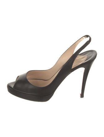 Christian Louboutin Leather Slingback Sandals