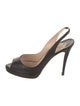 Christian Louboutin Leather Slingback Sandals