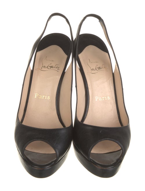 Christian Louboutin Leather Slingback Sandals