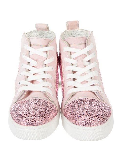 Christian Louboutin Girls' Rhinestone High Top Sneakers