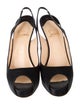 Christian Louboutin Satin Slingback Pumps