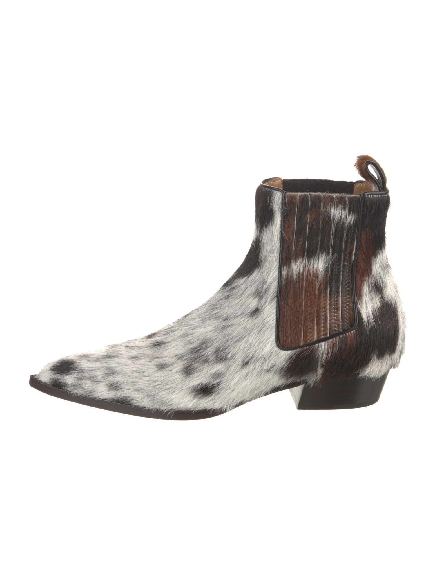 Christian Louboutin Ponyhair Animal Print Chelsea Boots