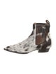 Christian Louboutin Ponyhair Animal Print Chelsea Boots