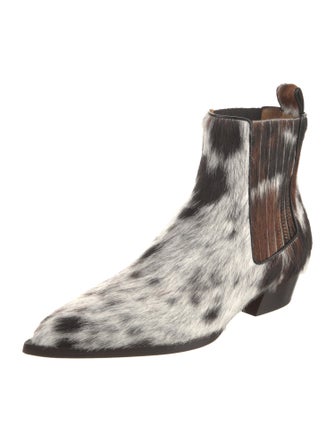 Christian Louboutin Ponyhair Animal Print Chelsea Boots