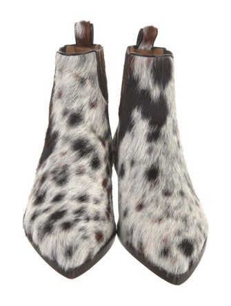 Christian Louboutin Ponyhair Animal Print Chelsea Boots