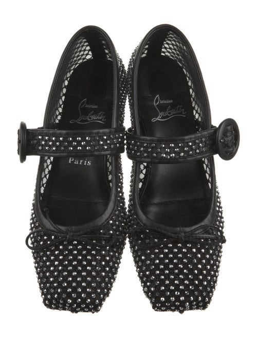 Christian Louboutin Mesh Bow Accents Mary Jane Flats w/ Tags