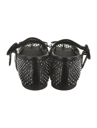 Christian Louboutin Mesh Bow Accents Mary Jane Flats w/ Tags