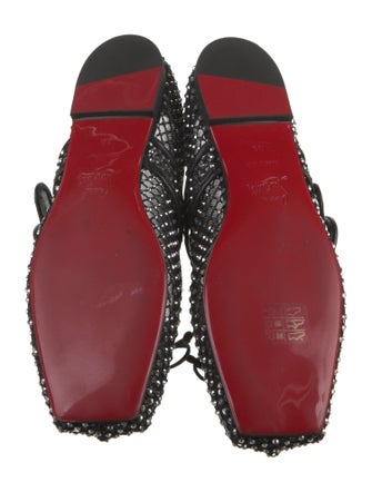 Christian Louboutin Mesh Bow Accents Mary Jane Flats w/ Tags