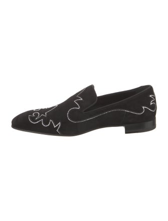 Christian Louboutin Suede Patterned Loafers w/ Tags