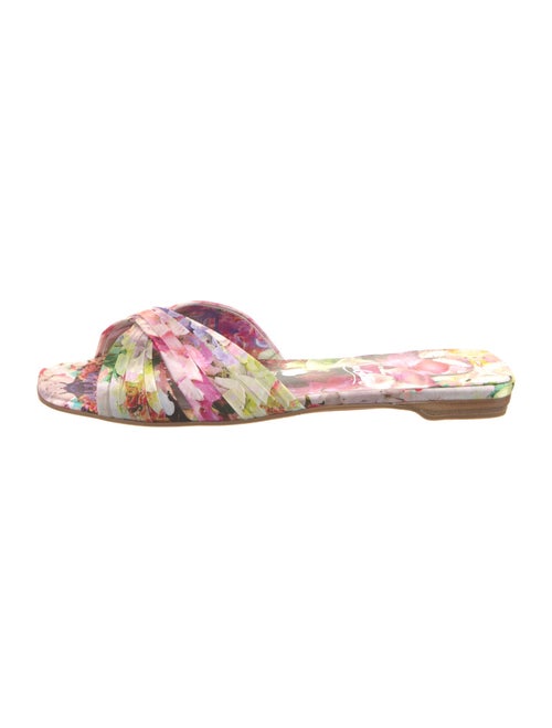 Christian Louboutin Satin Floral Print Slides w/ Tags