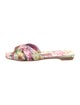 Christian Louboutin Satin Floral Print Slides w/ Tags