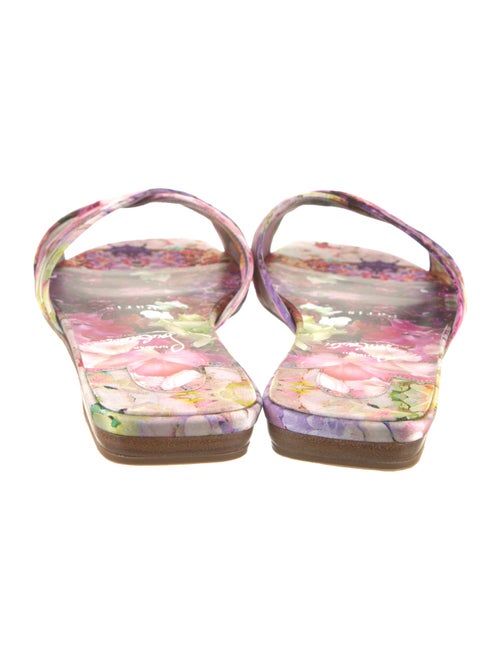 Christian Louboutin Satin Floral Print Slides w/ Tags