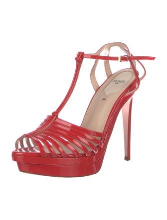 Christian Louboutin Leather T-Strap Sandals