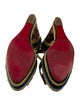 Christian Louboutin Leather Animal Print T-Strap Sandals