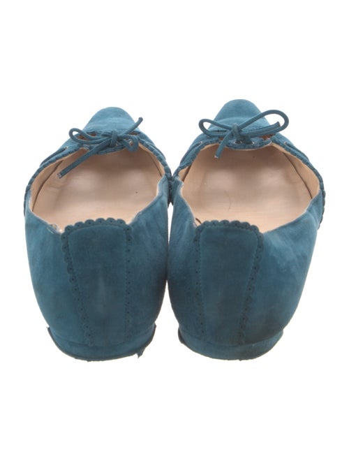 Christian Louboutin Suede Cutout Accent Ballet Flats