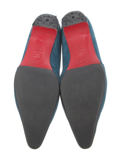 Christian Louboutin Suede Cutout Accent Ballet Flats
