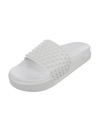 Christian Louboutin Spike Accents Rubber Slides