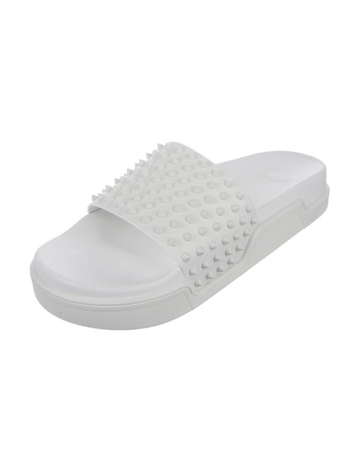 Christian Louboutin Spike Accents Rubber Slides