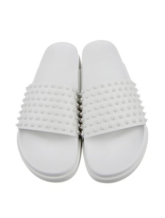Christian Louboutin Spike Accents Rubber Slides