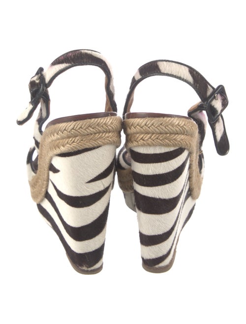 Christian Louboutin Ponyhair Striped Slingback Pumps