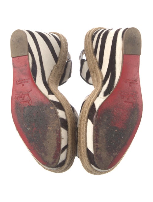 Christian Louboutin Ponyhair Striped Slingback Pumps