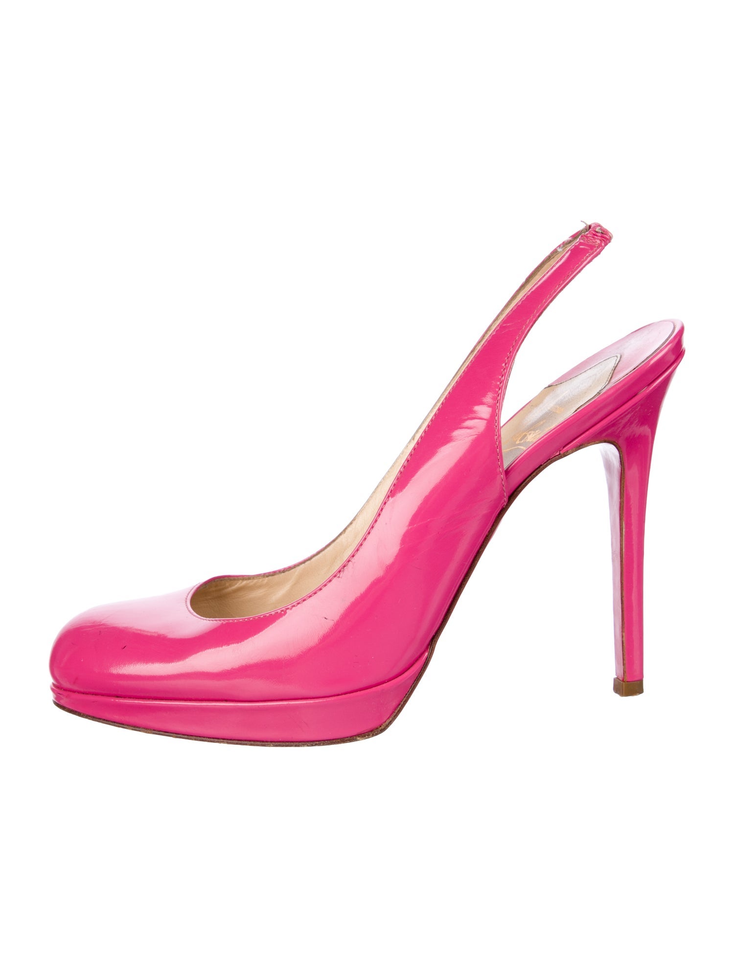 Christian Louboutin Vintage Patent Leather Slingback Pumps