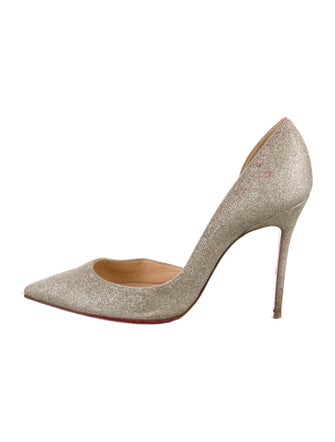 Christian Louboutin Glitter D'Orsay Pumps