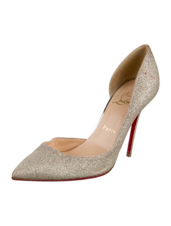 Christian Louboutin Glitter D'Orsay Pumps