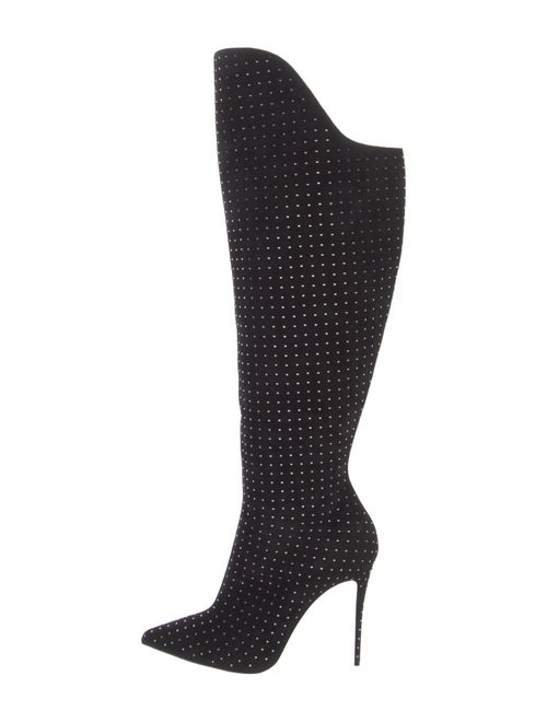 Christian Louboutin Suede Studded Accents Boots