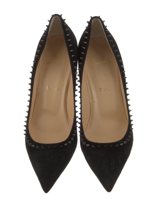 Christian Louboutin Spike Accents Suede Pumps
